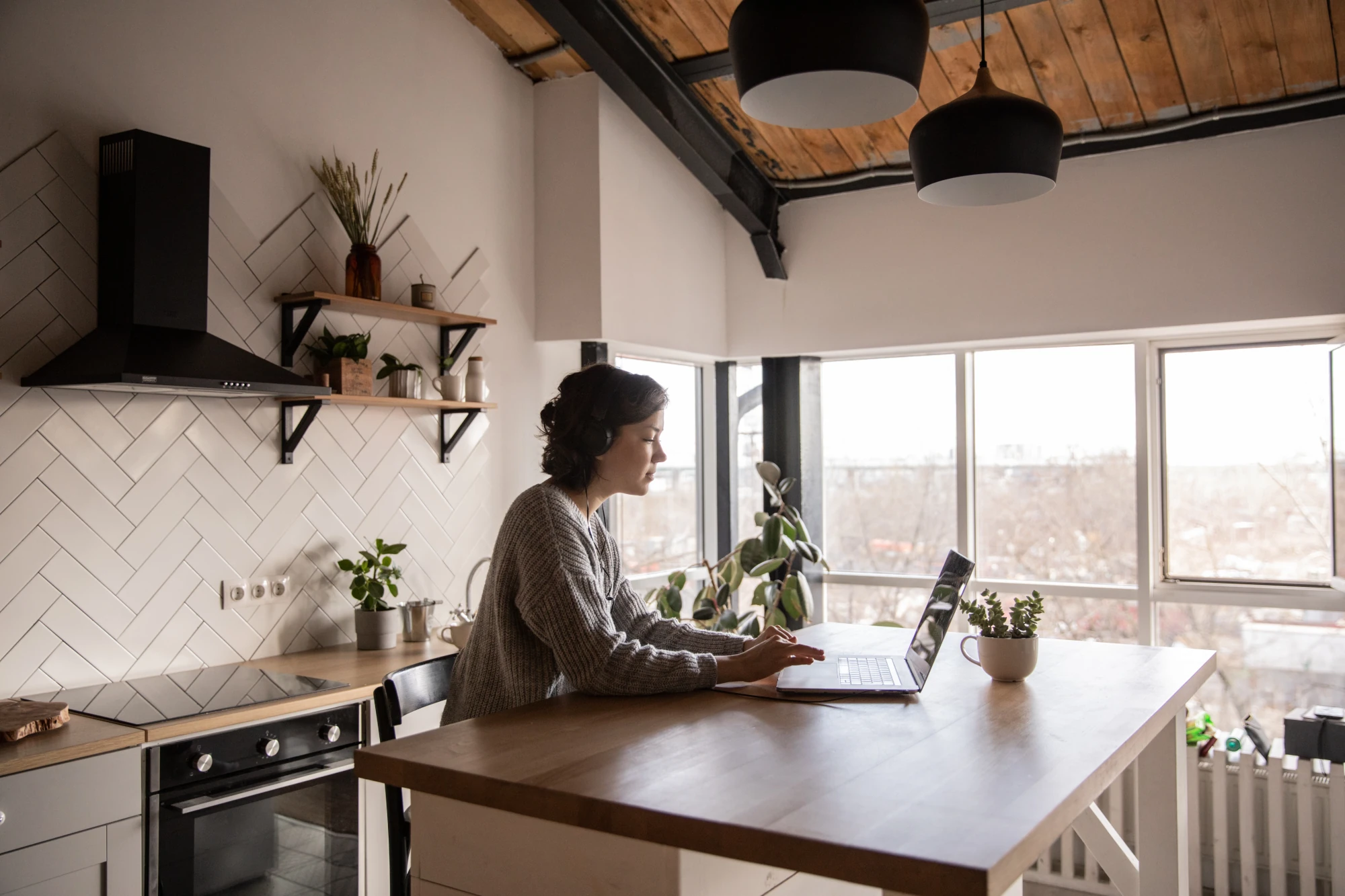 Photo: working from home.