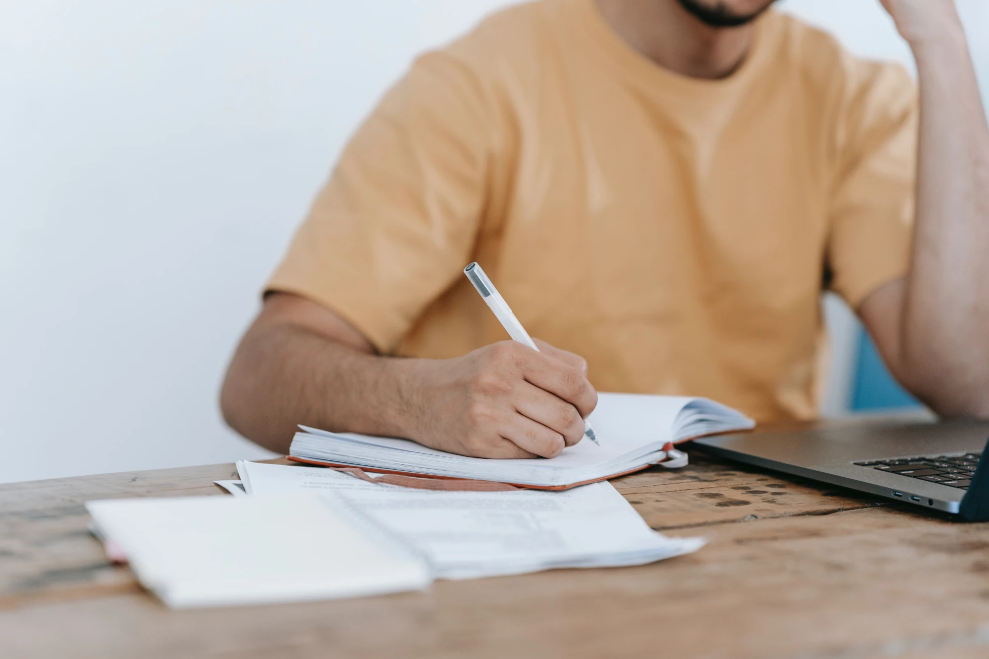 Photo: student working.