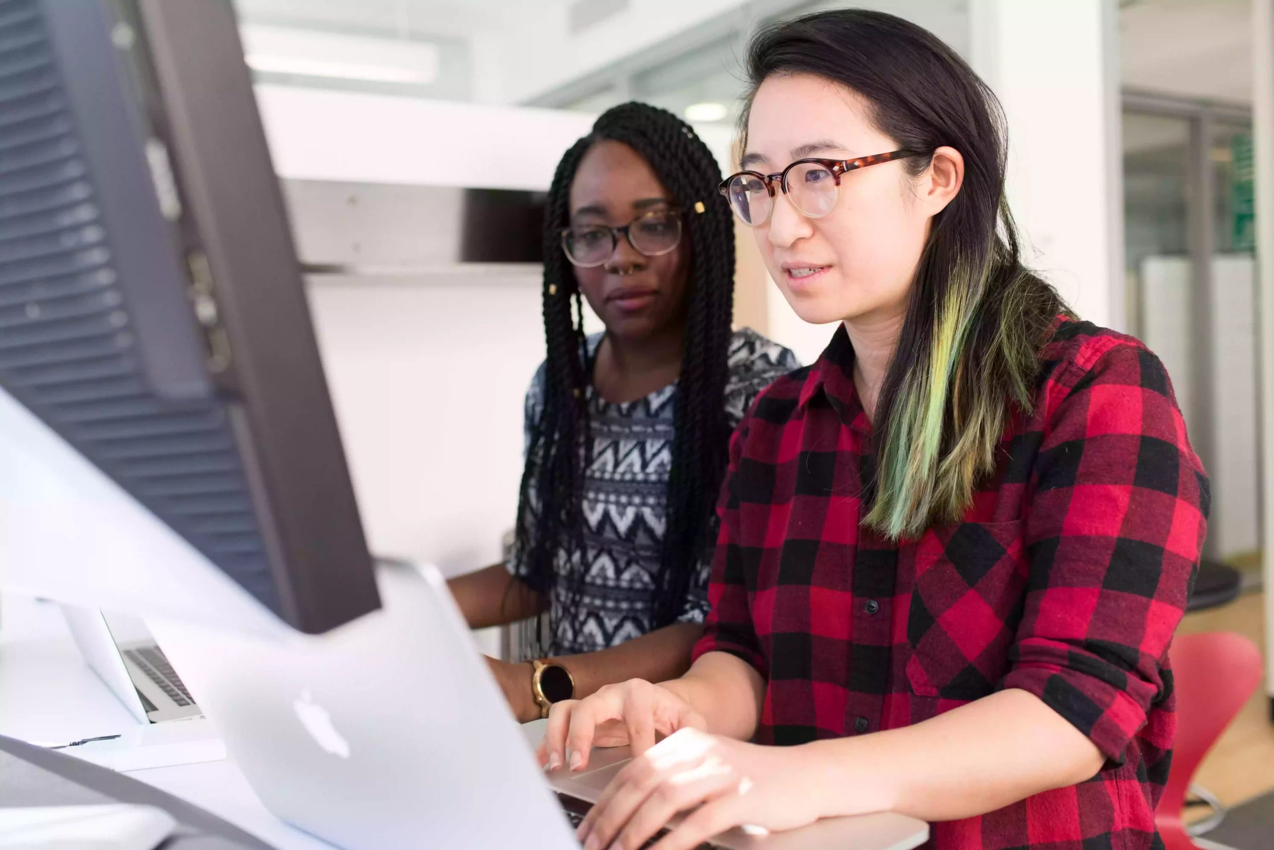 Two workers learning