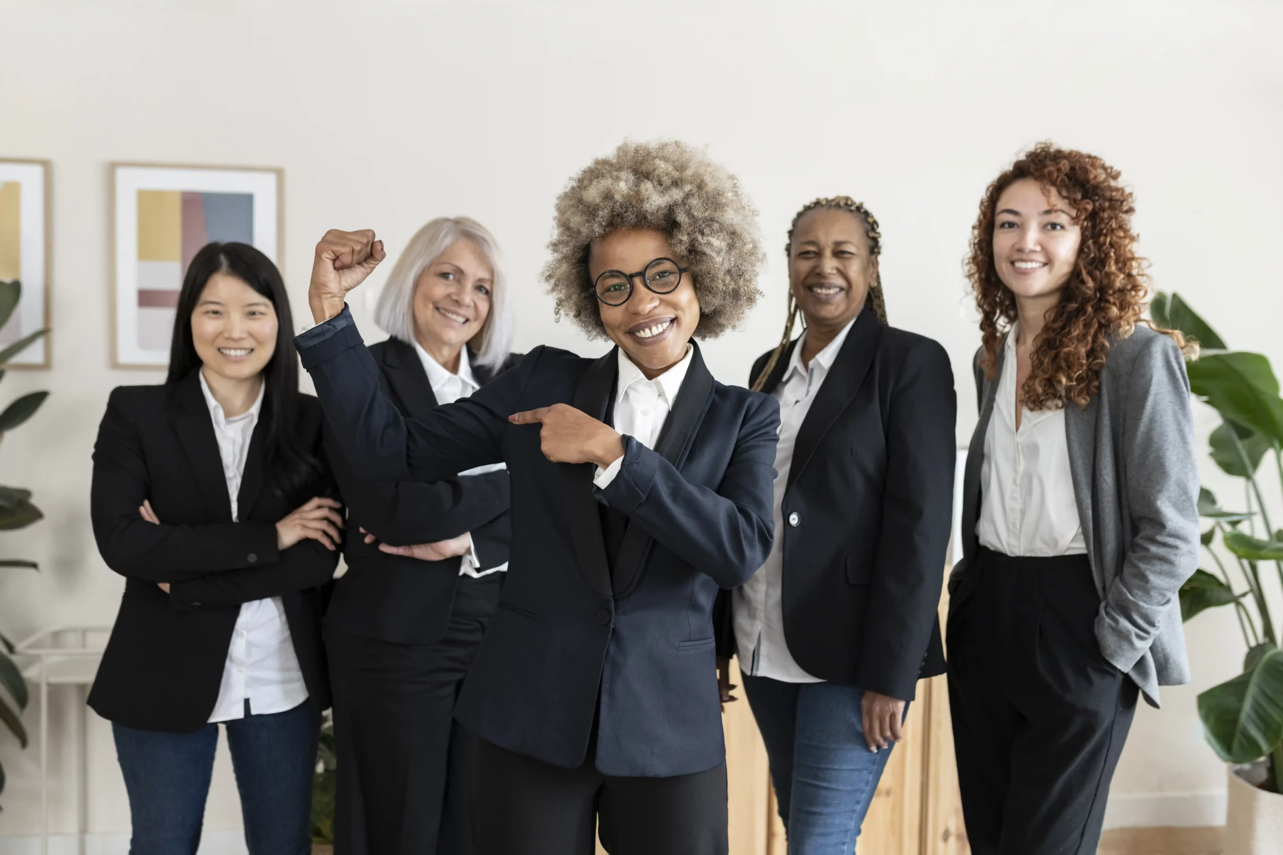 Group of business women together